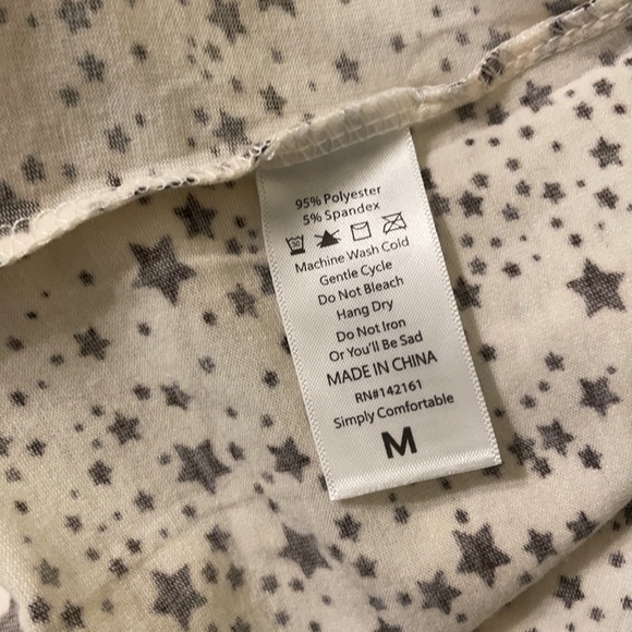 NWT LuLaRoe Joy Duster Vest, White with Black Stars, size M - Picture 5 of 5